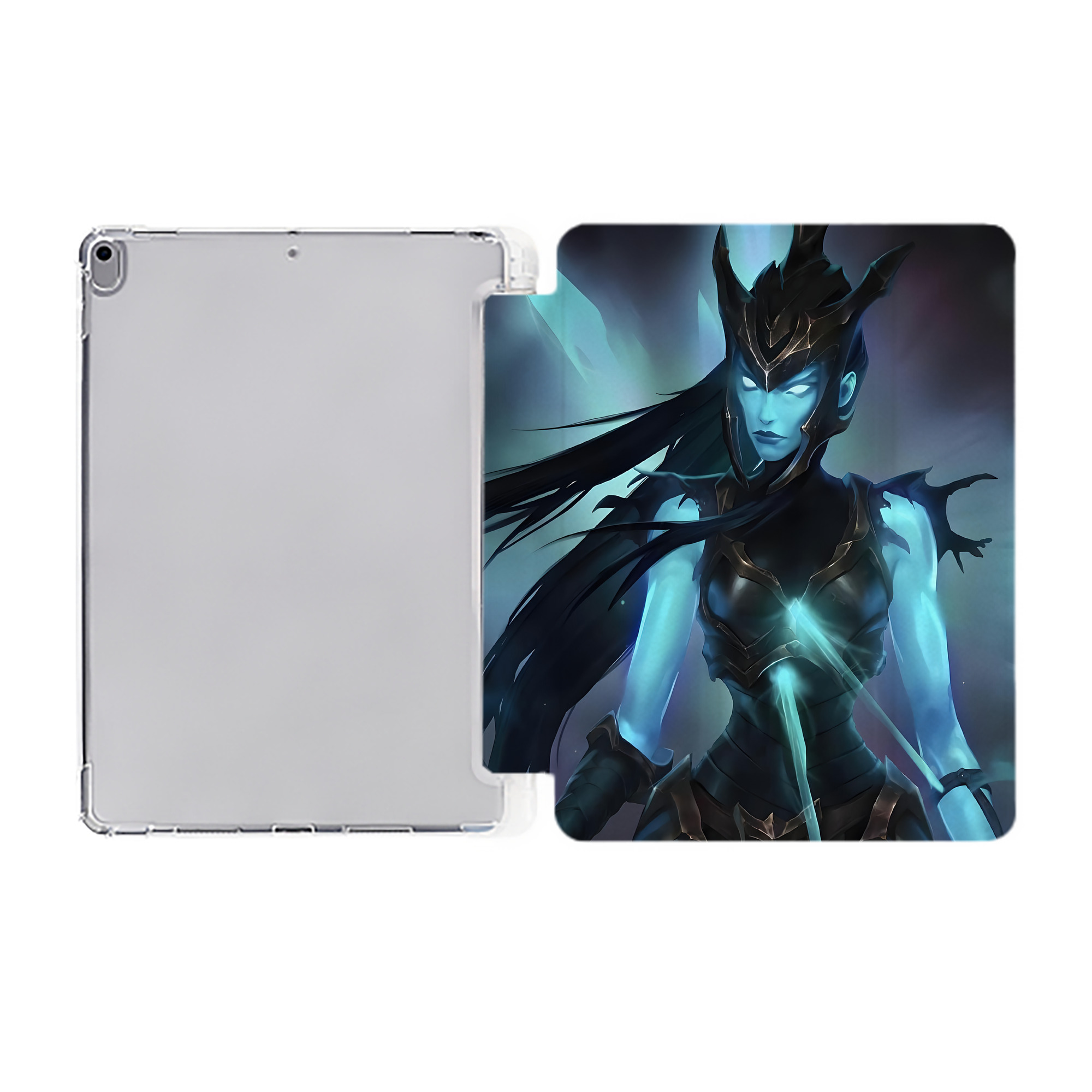 （画像用） リーグ・オブ・レジェンド League of Legends LOL IPad ケース ペン収納付き 三つ折りスタンド PUレザー×シリコン 対応機種9.5/10.5/10.9インチ